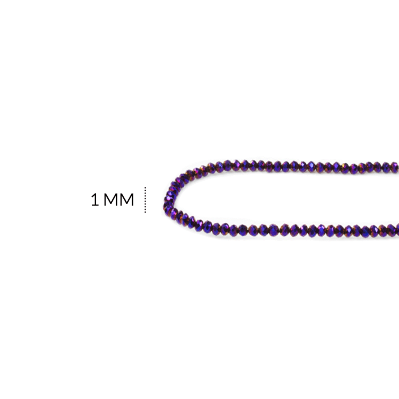Rondela 1 mm color metalizado morado / x sarta / REF-1R169