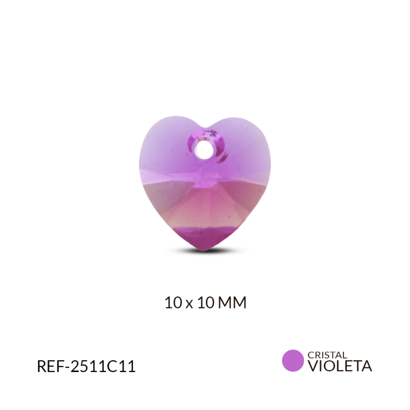 DIJE SW CORAZON FUCSIA10 X 10MM / x und / REF-2511C11
