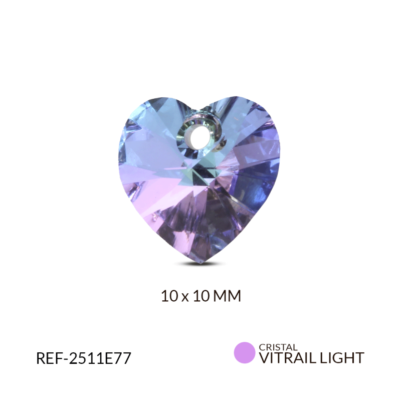 Dije swarovski corazón vitral light 10 x 10 mm / x und / REF-2511E77