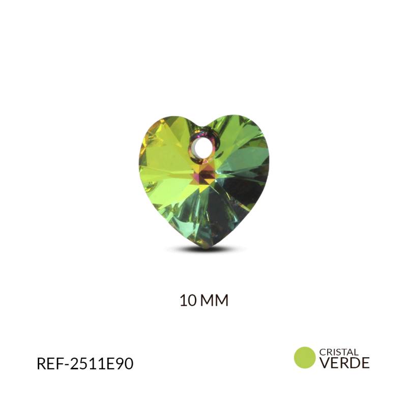 Dije Swarovski corazón 10 x 10 mm efectos cristales vitral / x unidad / Ref-2511E90