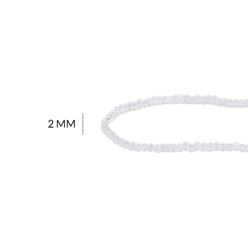 Rondela 2 mm color boreal blanco cristal / x sarta / REF-2R010