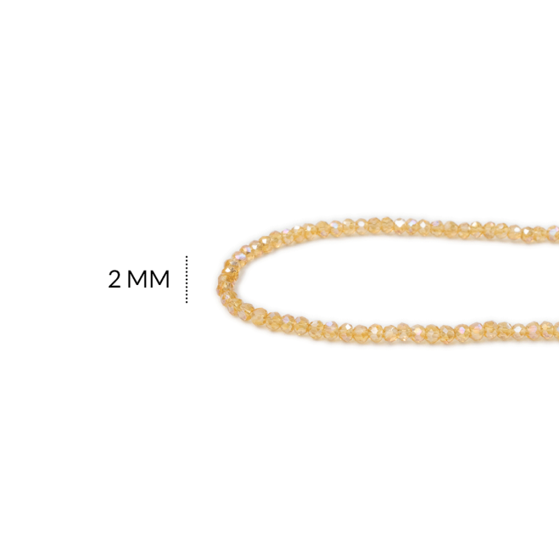 Rondela boreal champaña 2mm / x sarta / Ref-2R011 / Ref-2R011