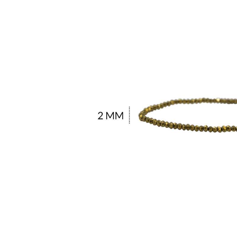 Rondela 2mm color metalizado dorado / x sarta / Ref-2R161 / REF-2R161