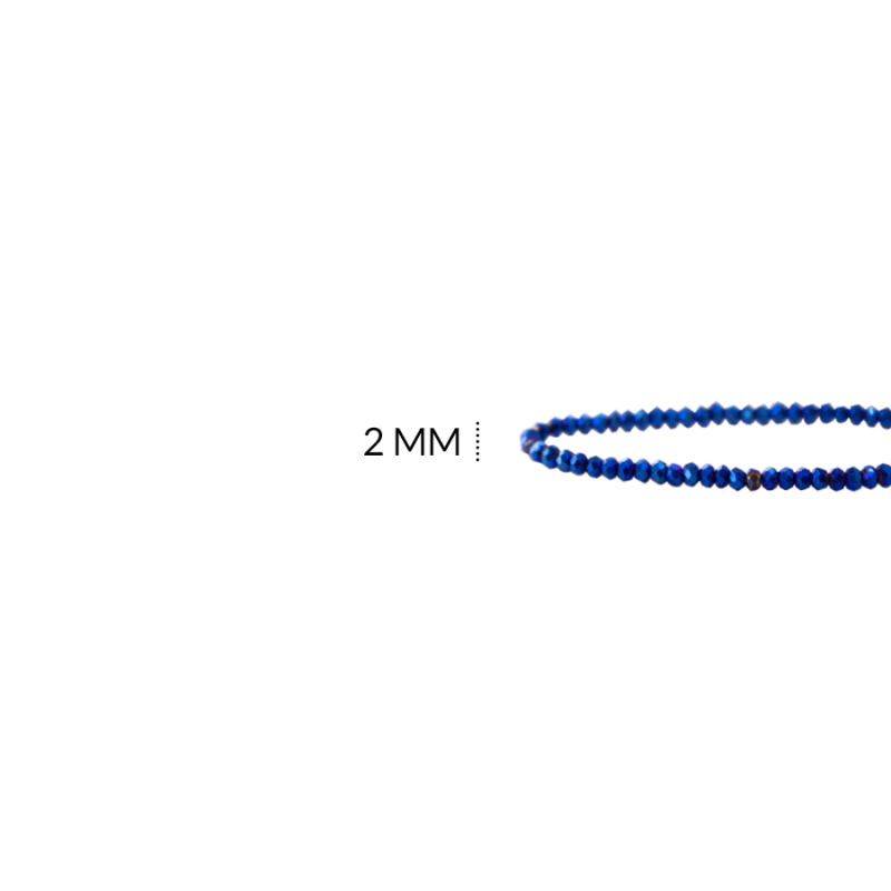 Rondela 2 mm color metalizado azul electrico / x sarta / Ref-2R164 / REF-2R164
