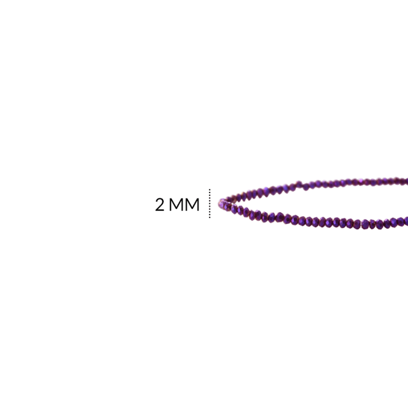 Rondela 2mm color metalizado morado magenta / x sarta / Ref-2R169 / Ref-2R169