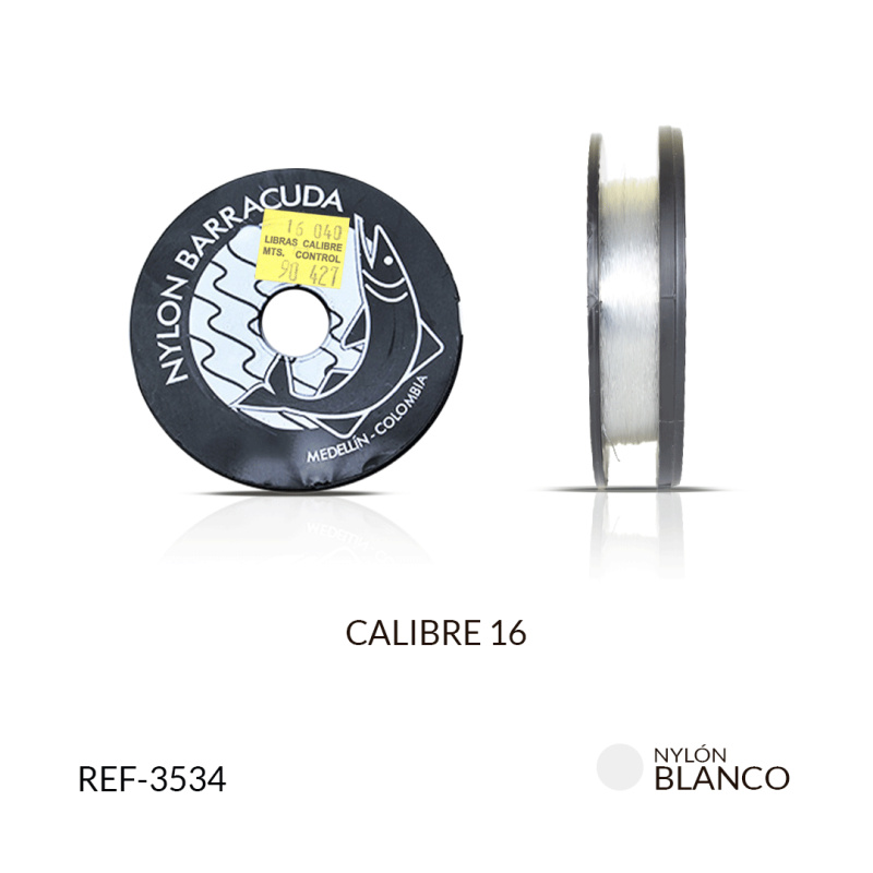 Nylon Barracuda calibre 16 / x rollo / Ref-3534 / Ref-3534