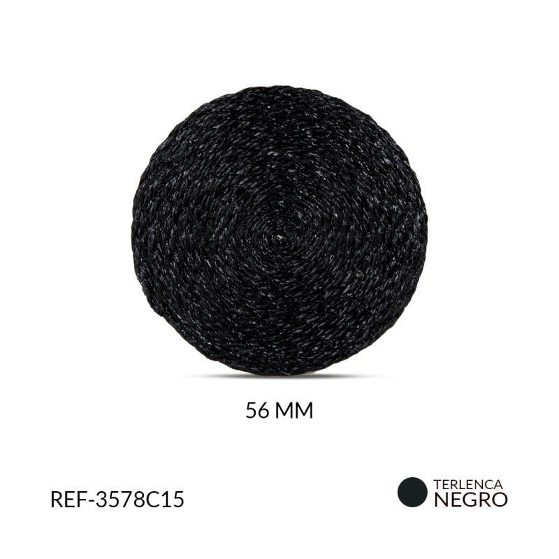 Base para arete terlenca negro 56mm / x par / Ref-3578C15 / Ref-3578C15