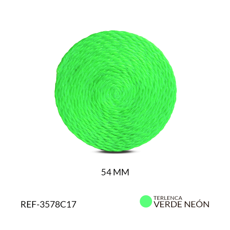Base para arete en terlenca verde neon / x par / Ref-3578C17 / Ref-3578C17