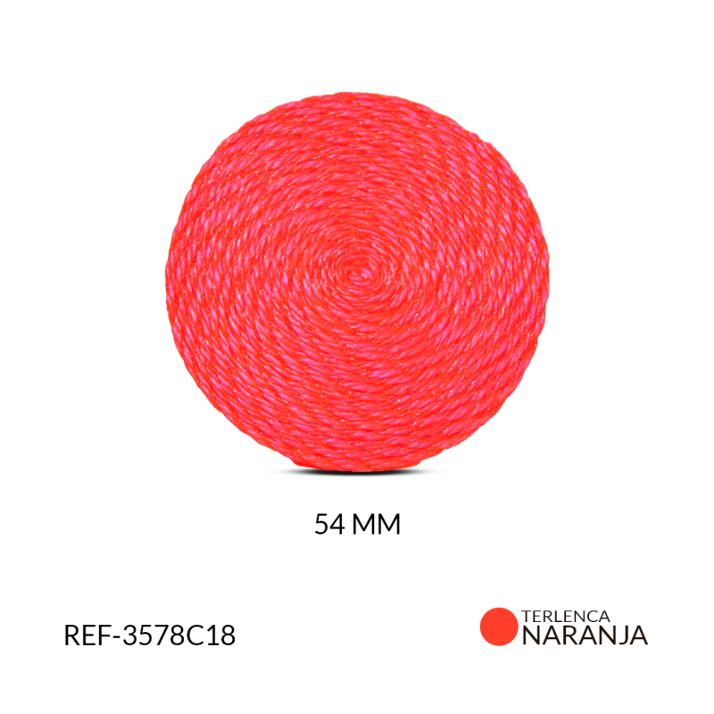 Base para arete en terlenta 54 mm color naranja flourecente / x par / REF-3578C18