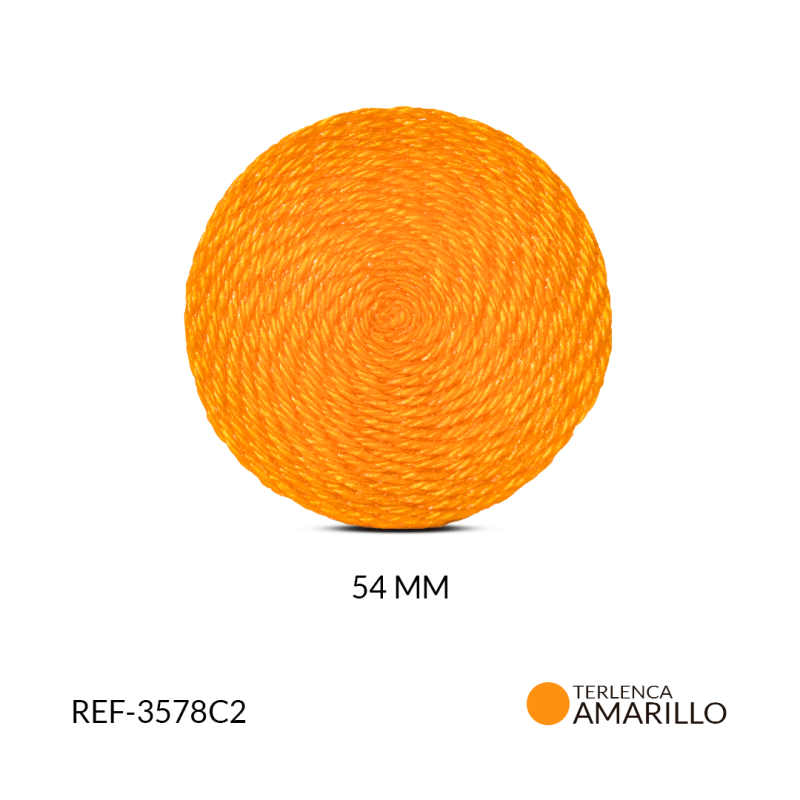 Base para arete en terlenca 54 mm color amarillo / x par / Ref-3578C2 / Ref-3578C2