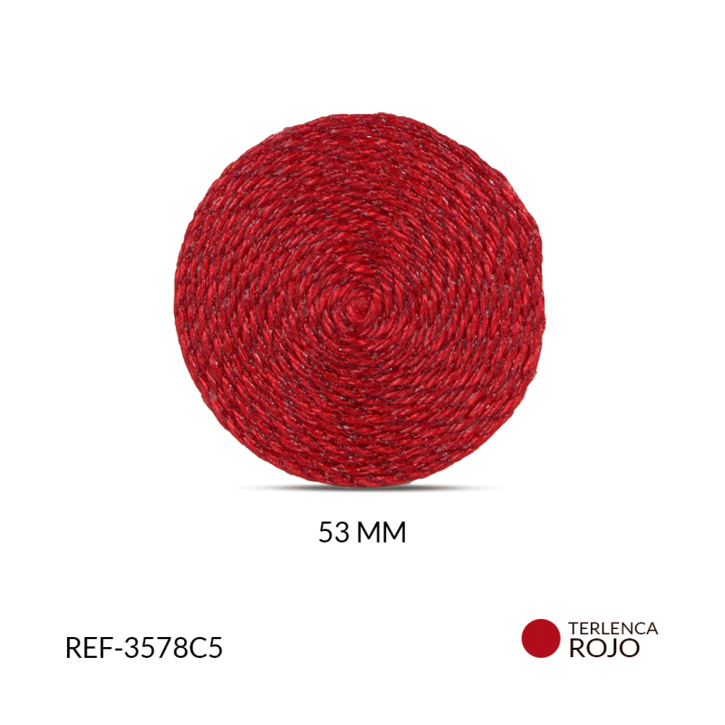 Base para arete en terlenca 53mm rojo / x par / Ref-3578C5 / Ref-3578C5