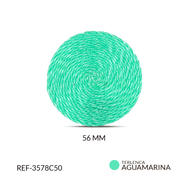 Base para arete en terlenca 56 mm color aguamarina / x par Ref-3578C50 / REF-3578C50