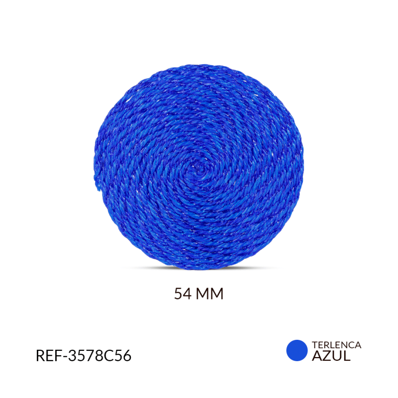 Base para arete en terlenca 54mm azul rey / x par / Ref-3578C56 / REF-3578C56