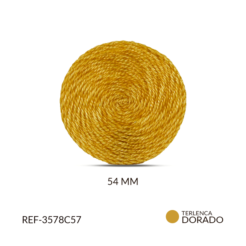 Base para arete en terlenca dorado oscuro 54mm / x par / Ref-3578C57 / Ref-3578C57