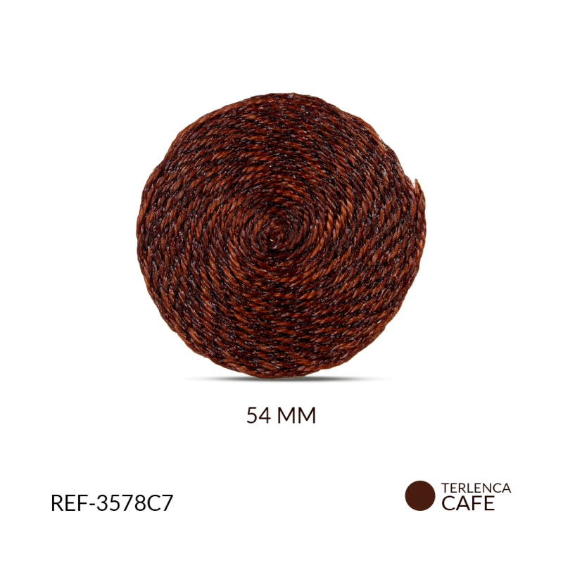 Base para arete en terlenca café 54mm / x par / Ref-3578C7 / Ref-3578C7