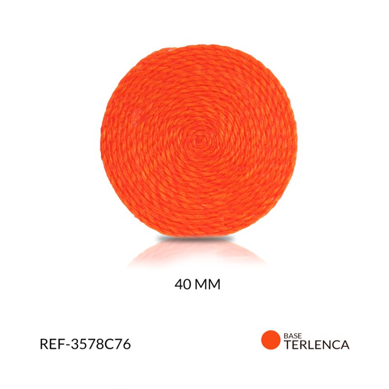 Base para arete en terlenca naranja / x par / Ref-3578C76 / Ref-3578C76
