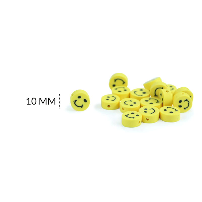 SEPARADOR FIMO CARITA AMARILLA LISO 10 MM / paquete x 12 unds / Ref-3596-6