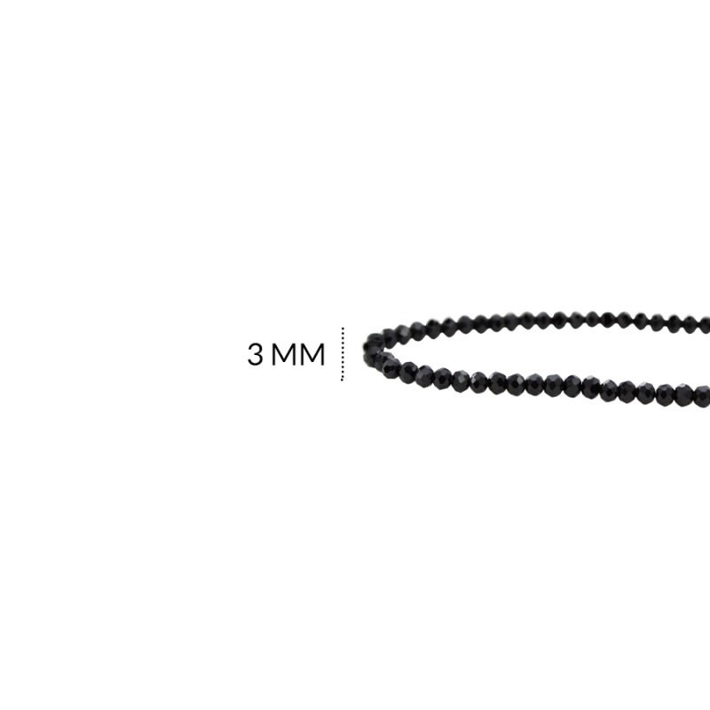 Rondela boreal negro 3mm / x sarta / Ref-3R001 / Ref-3R001