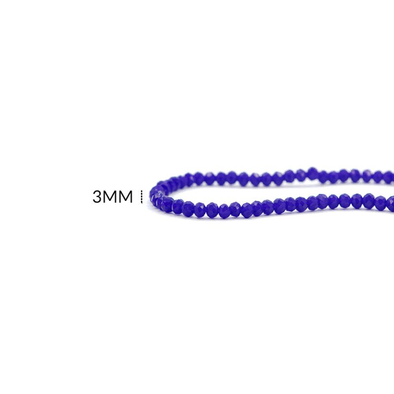 Rondela traslucida 3 mm color azul rey / x sarta / REF-3R204