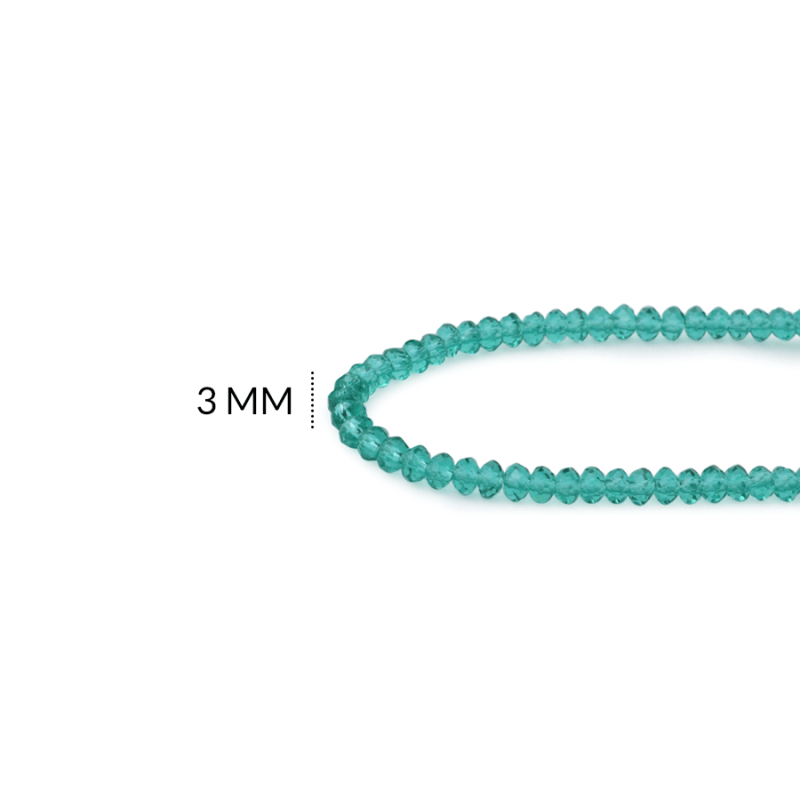 Rondela traslucida 3 mm color verde Jade / x sarta / REF-3R206