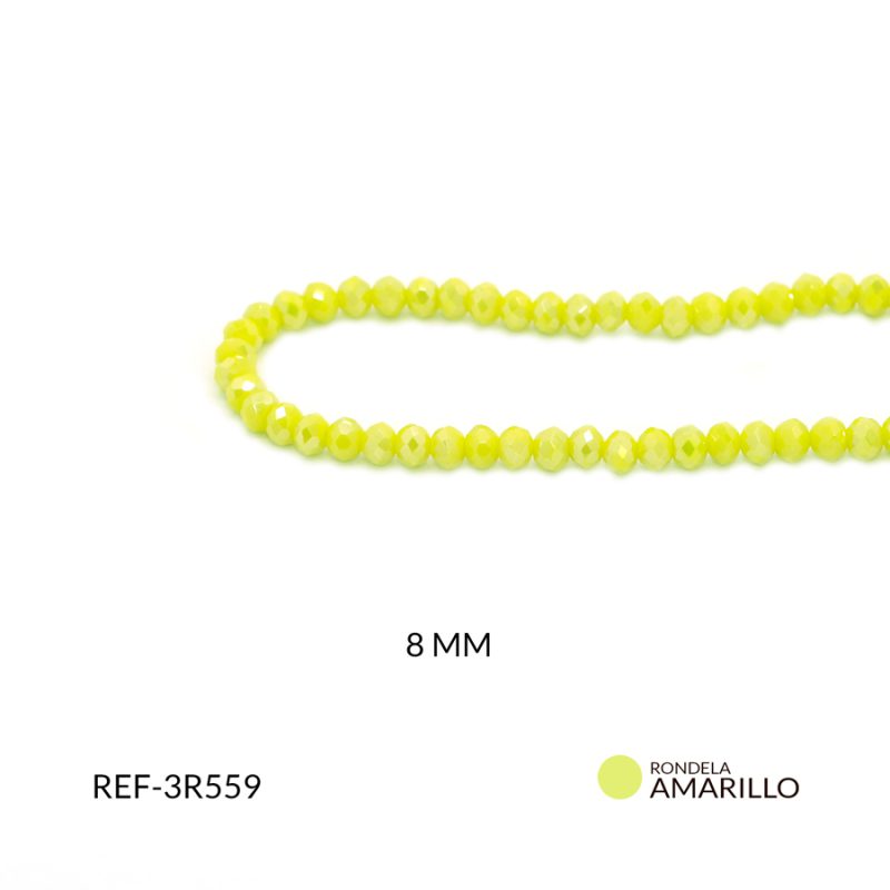 Rondela boreal mate amarillo 3mm / x sarta / ref-3R559 / ref-3R559