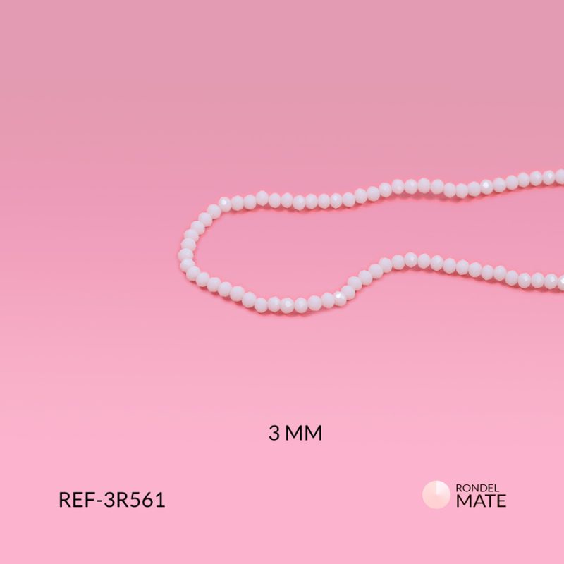 Rondel mate curuba suave 3mm / x sarta / Ref-3R561 / Ref-3R561