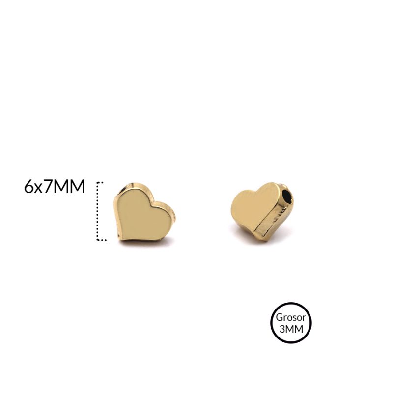 SEPARADOR ZAMAK CORAZÓN 6 X 7MM / paquete x 3 unidades / REF-5675-3D
