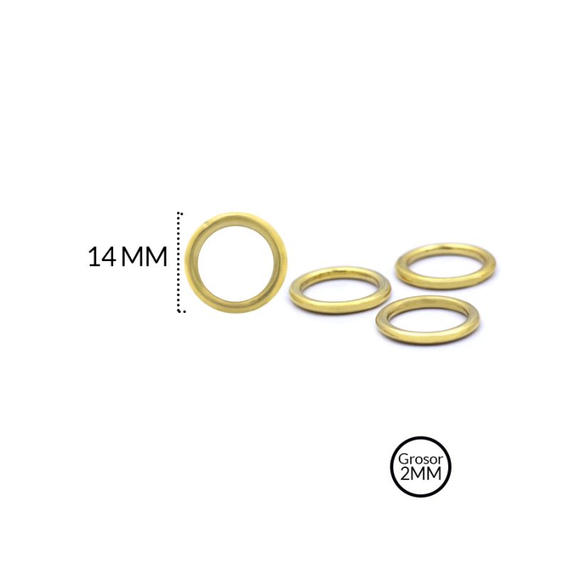 SEPARADOR EN ZAMAK ARANDELA 14 MM / color dorado / paquete x 6 und / REF - 6234-1D / Ref-6234-1D