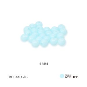 Abaco acrilico bola azul cielo 4 mm / Paquete x 20 gramos / Ref-4400AC