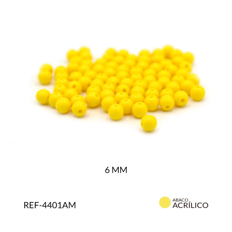 Abaco acrílico bola amarillo 6mm