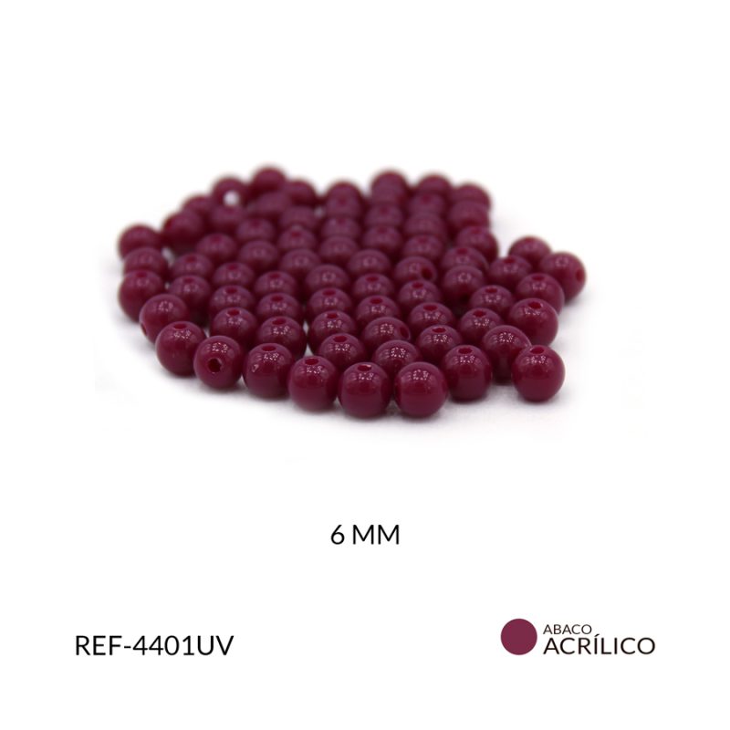 Abaco acrílico bola uva violeta 6mm / paquete x 20 gramos / Ref-4401UV