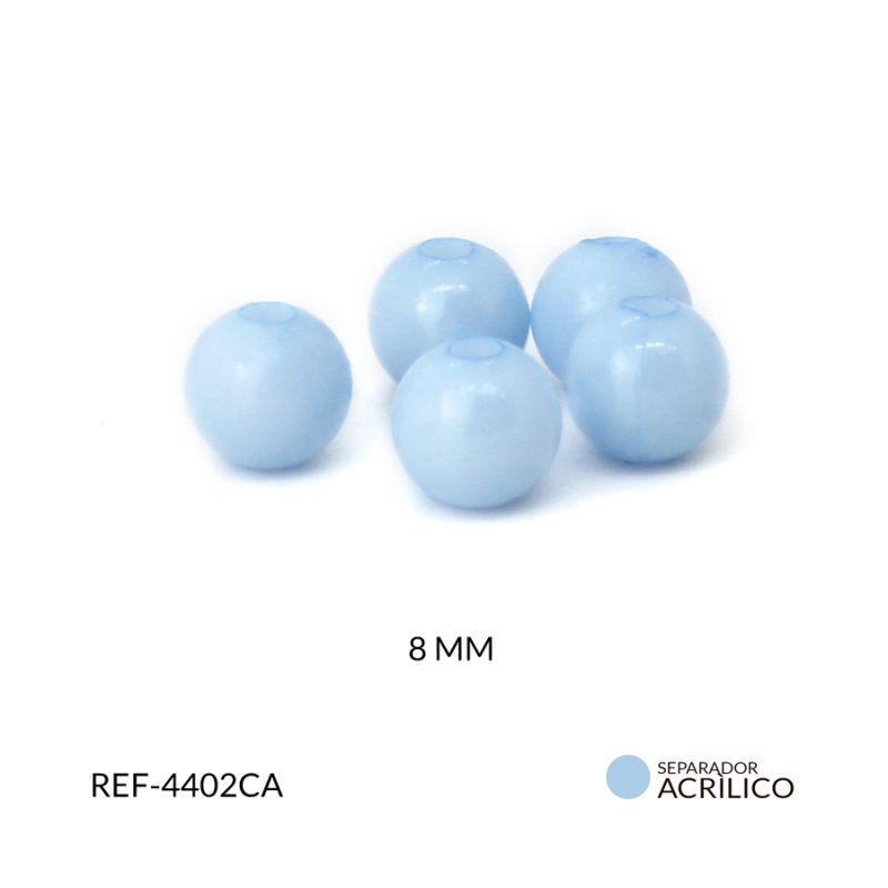 Acabo acrilico bola azul cielo 8 mm / Paquete x 20 gramos / Ref-4402CA