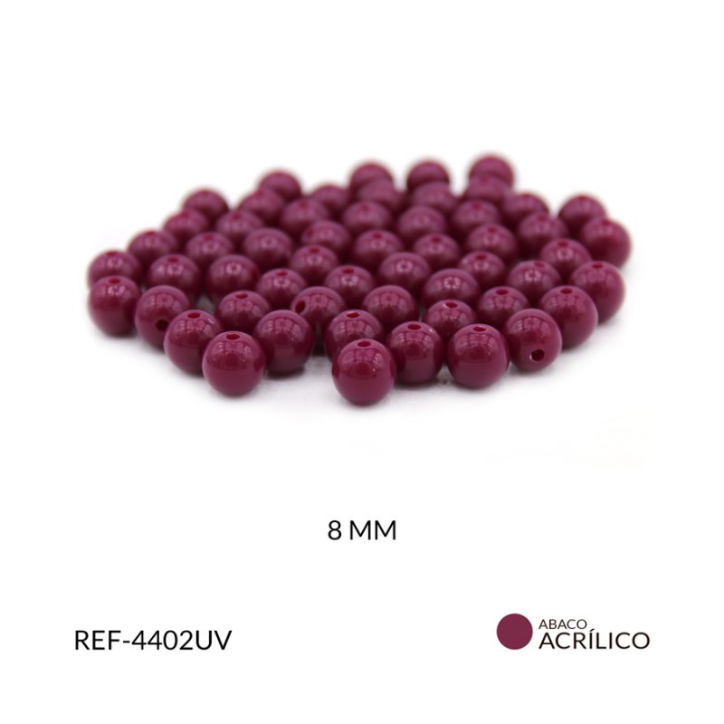 Abaco acrílico bola uva violeta 8 mm /paquete x 20 gramos / Ref-4402UV