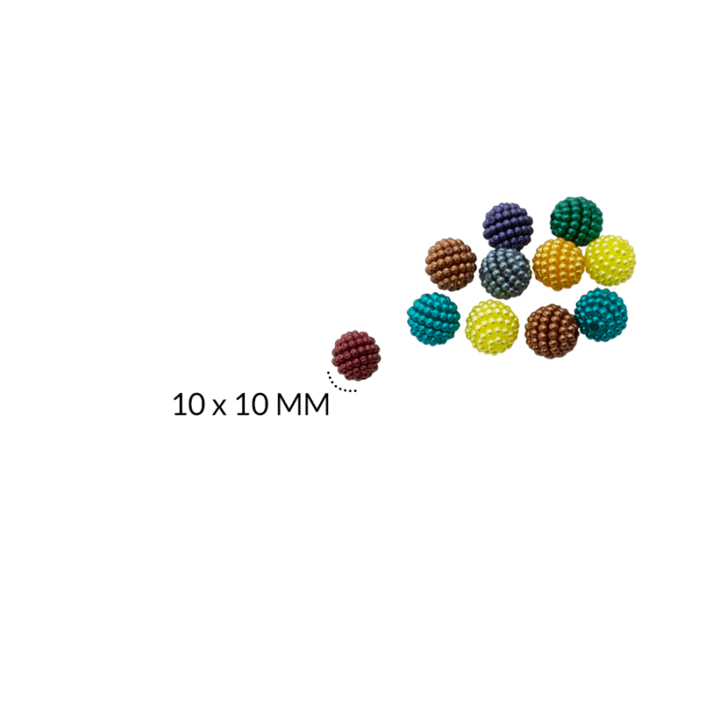PERLA EN ACRILICO AGRUPADA 10 X 10MM multicolor / paquete x 10 gramos / Ref-4485-6