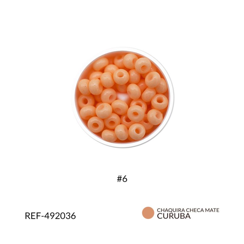 Chaquira checa mate curuba #6 / paquete x 25 gramos / Ref-492036P
