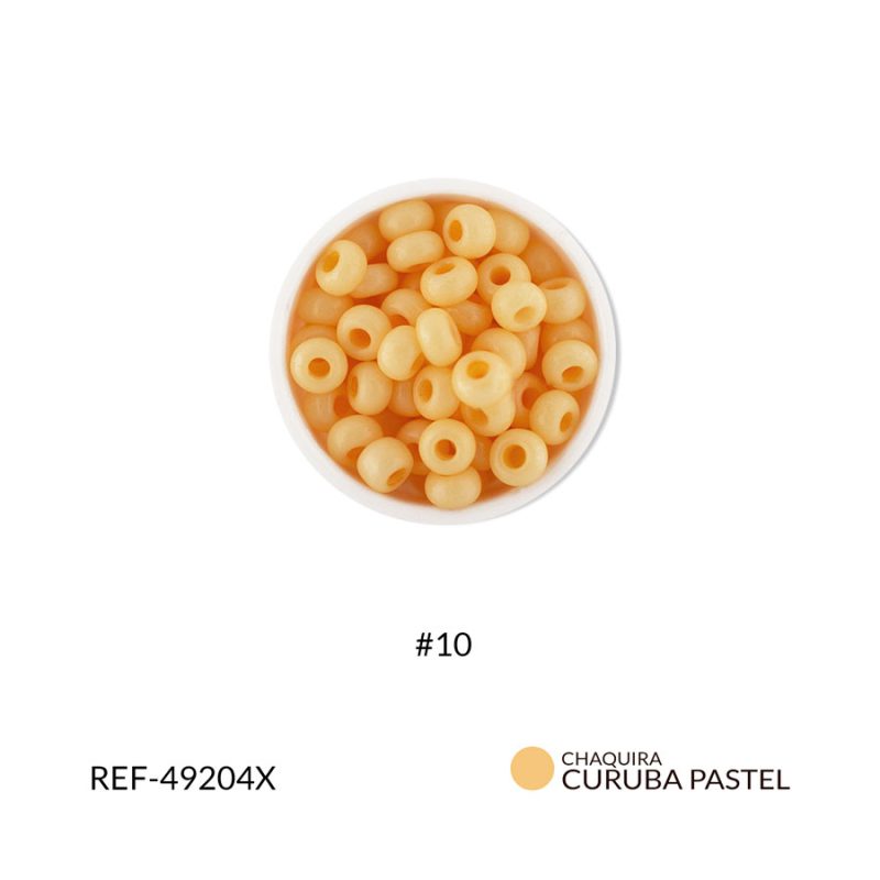 Chaquira checa #10 color curuba pastel mate / Paquete x 25 gramos / REF-49204XP