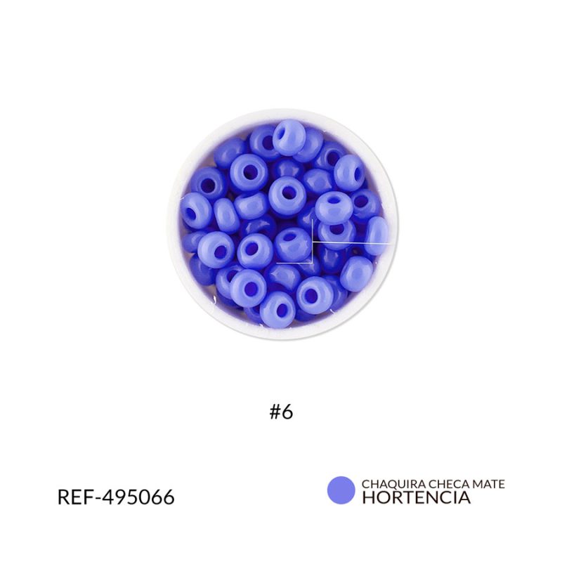 CHAQUIRA CHECA MATE AZUL HORTENCIA #6 / PAQUETE x 25 GRAMOS / Ref-495066P