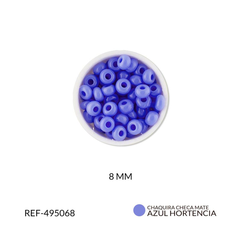 CHAQUIRA CHECA MATE AZUL HORTENCIA #8 / PAQUETE x 25 GRAMOS / Ref-495068P