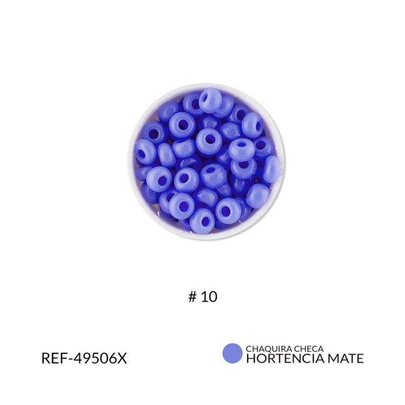 CHAQUIRA CHECA MATE AZUL HORTENSIA #10 / PAQUETE x 25 GRAMOS / Ref-49506XP