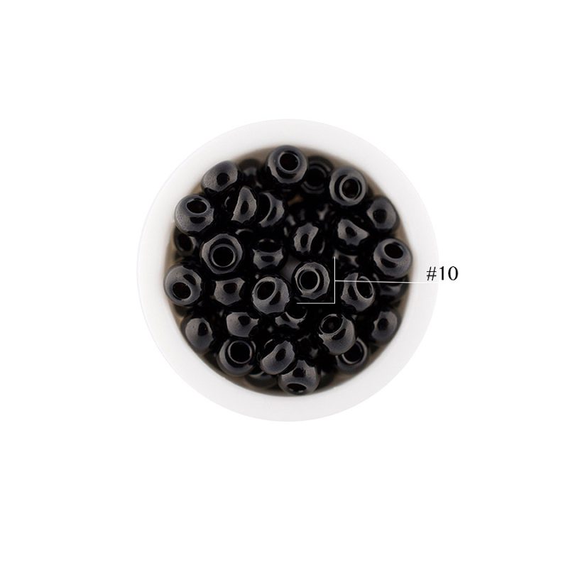 Chaquira checa #10 color negro mate / Paquete x 25 gramos / Ref-49701XP / Ref-49701XP