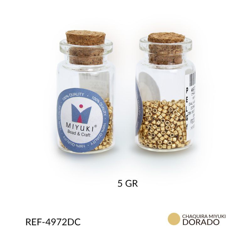 Chaquira miyuki dorado galvanizado / x und 5 grm aproximado / Ref-4972DC / Ref-4972DC