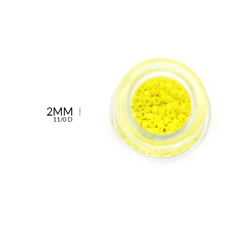 Chaquira miyuki amarilla 2mm / x 5 gramos aproximado / Ref-4977AB / Ref-4977AB