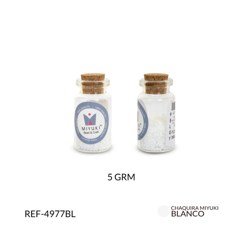 Chaquira miyuki blanca / x 5 grm aprox / Ref-4977BL / Ref-4977BL
