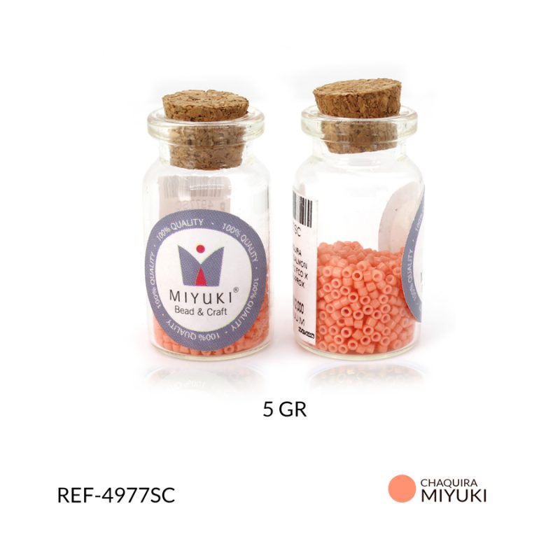 Chaquira miyuki color Salmon / x 5 gramos aproxomado / Ref-4977SC / Ref-4977SC