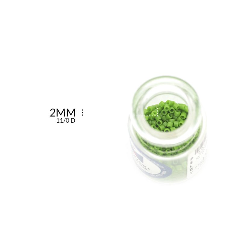 Chaquira Miyuki verde c / x 5 gramos aproximado / REF-4977VC
