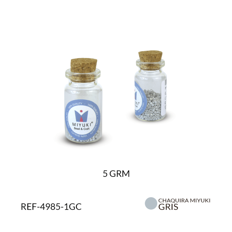 Chaquira Miyuki gris c / x 5 gramos aproximado / Ref-4985-1GC