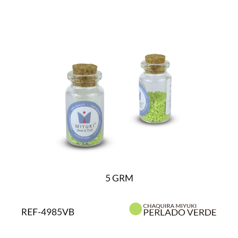 Chaquira miyuki tornasol - perlado verce b / x 5 gramos aproximadamente / Ref-4985VB / Ref-4985VB