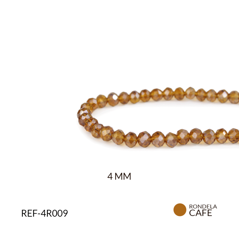 Rondela 4 mm color boreal cafe / x sarta / REF-4R009
