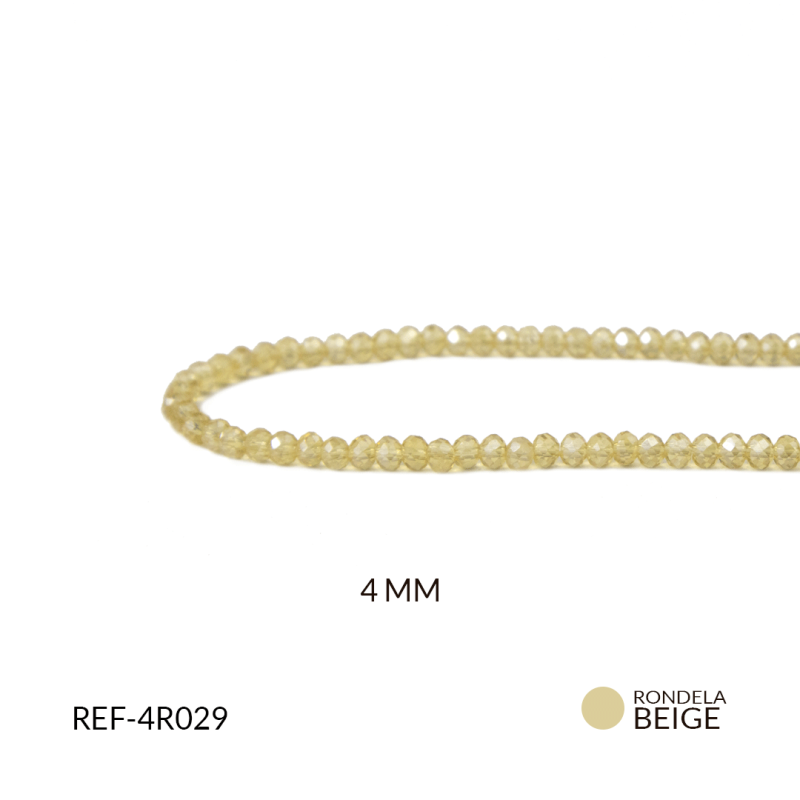 Rodela 4 mm color boreal beige almendra / x sarta / REF-4R029