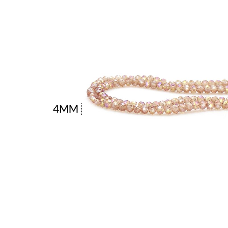Rondela boreal champaña claro 4mm / x sarta / Ref-4R031 / REF-4R031